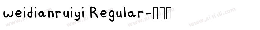 weidianruiyi Regular字体转换